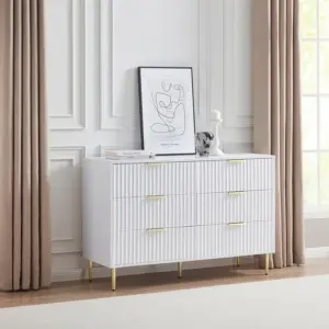 Evie 6 Drawer Chest – Warm White